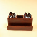 Wooden Cutlery Holder with Compartments | Kitchen Utensil Organizer | Wooden Spoon & Fork Storage Stand