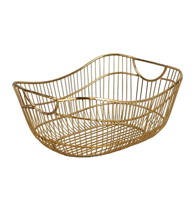 Decorative Metal Wire Basket | Stylish Home Storage Organizer
