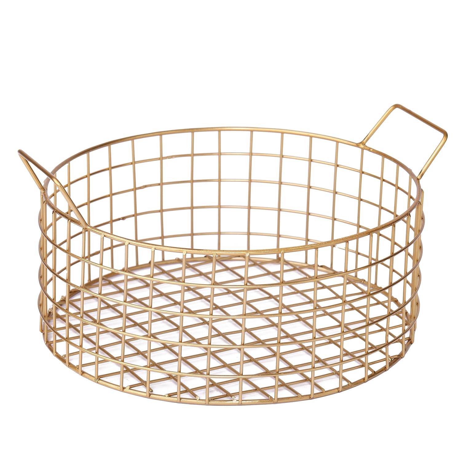 Decorative Gold Wire Basket | Multipurpose Fruit & Vegetable Holder