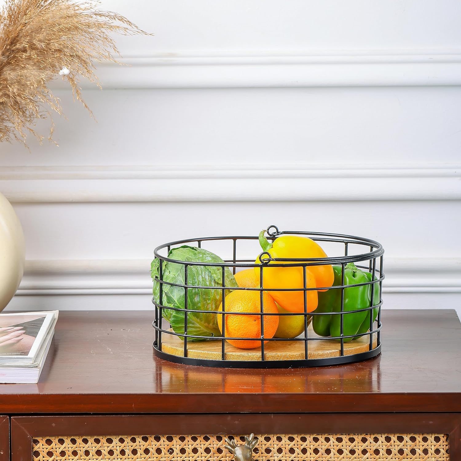 Decorative Metal Storage Basket | Fruit & Vegetable Holder for Kitchen