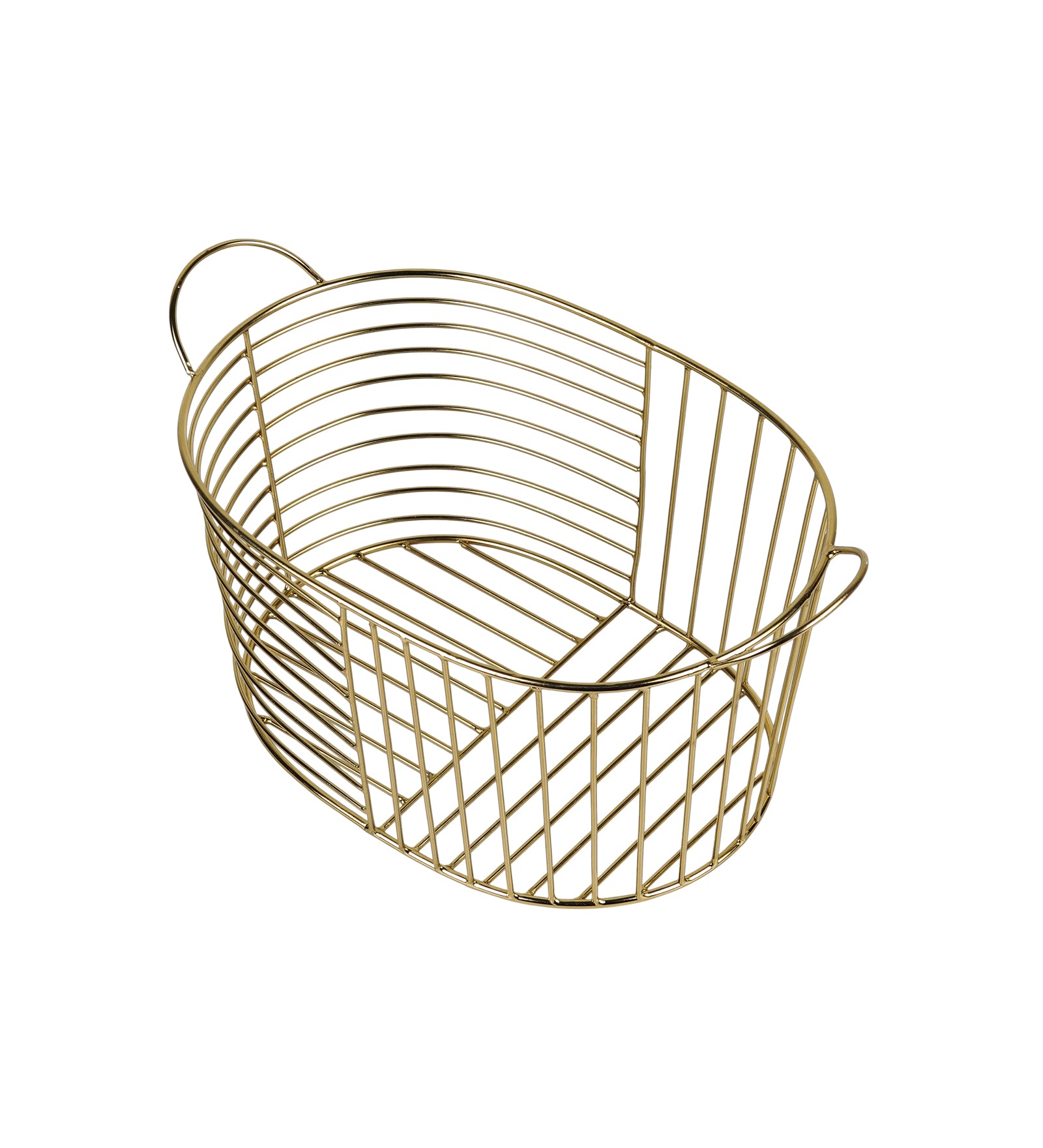 Decorative Metal Basket with Handles | Multipurpose Storage Basket