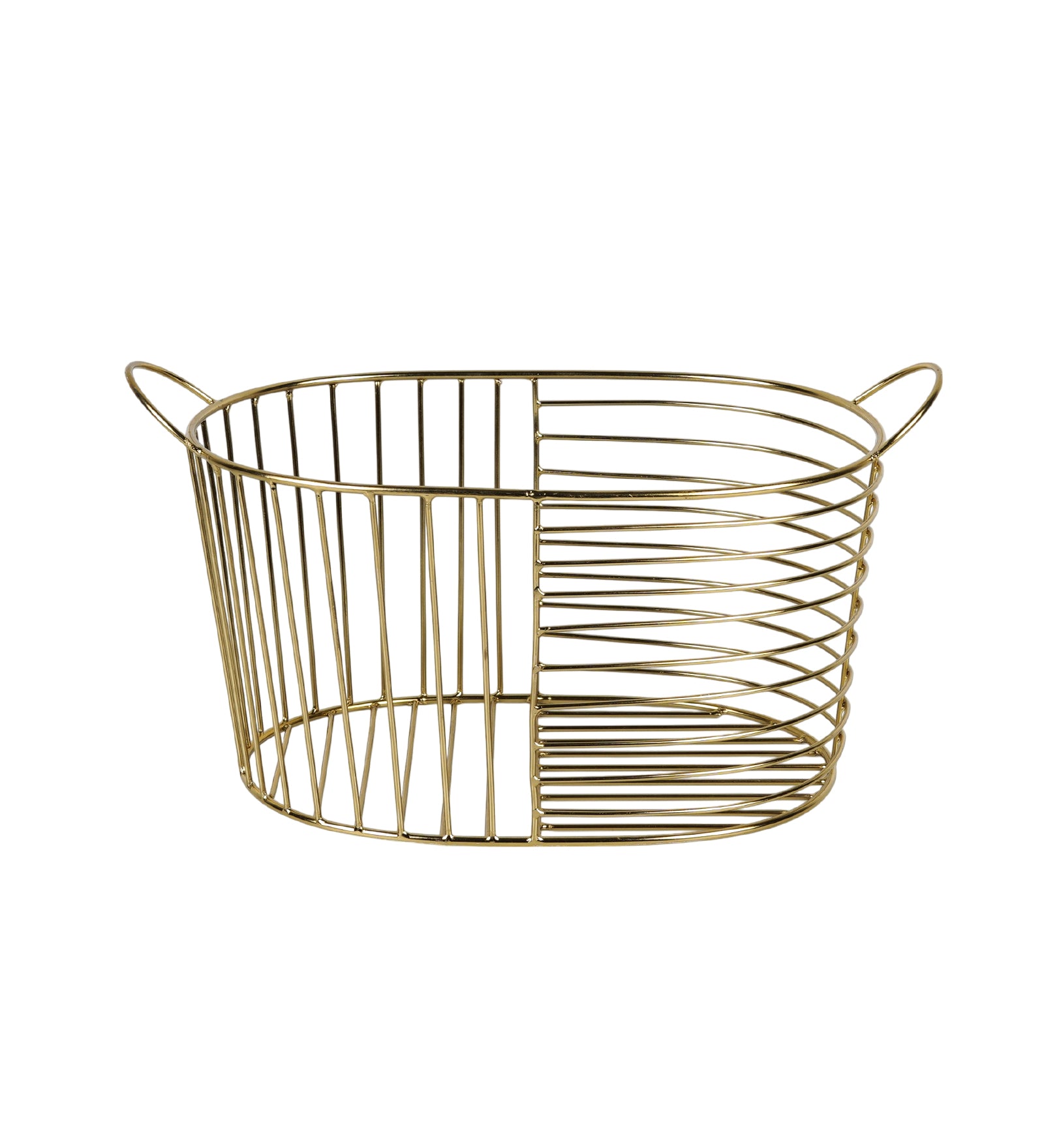 Decorative Metal Basket with Handles | Multipurpose Storage Basket